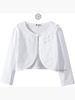 Lace Bolero Shrug Little Girl Cardigan Dress Cover Up